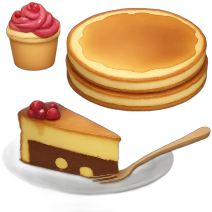 pan and cake and pancake  emoji
