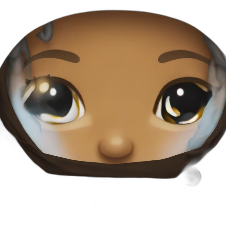 mysterious girl staring directly emoji