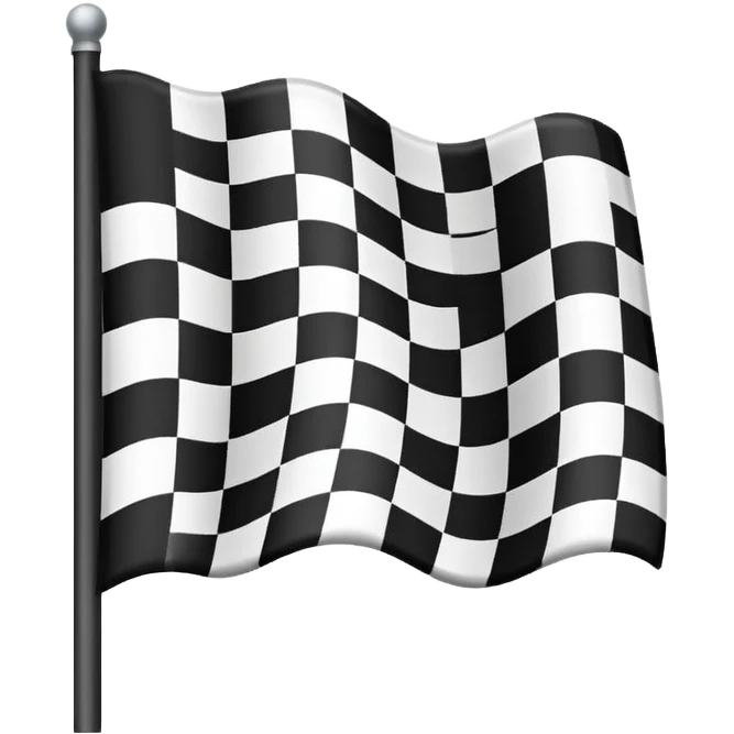 Formula flag black and white emoji