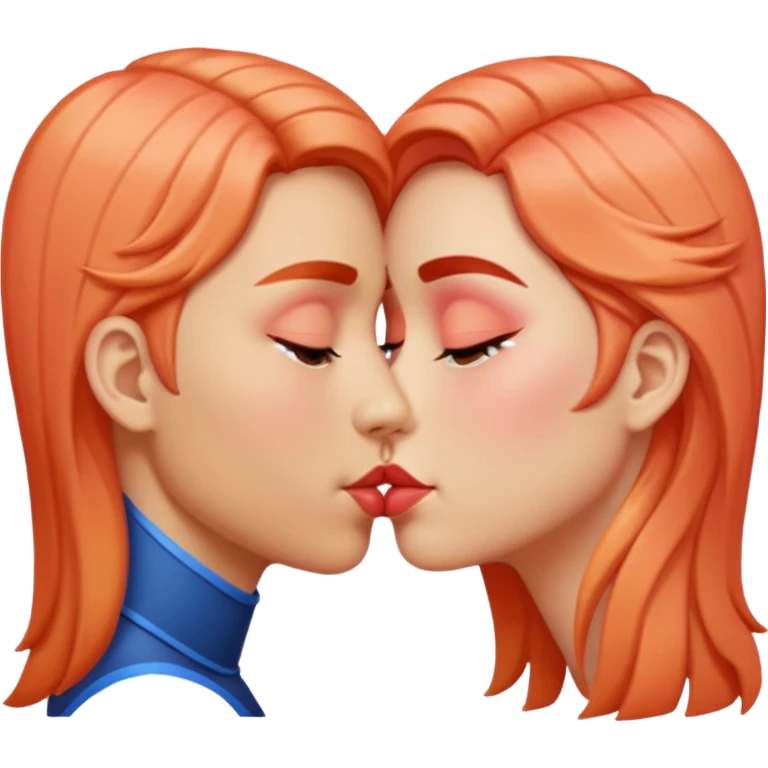 Kiss peach emoji