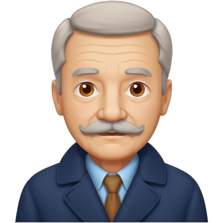 mustaches elderly man with coat emoji
