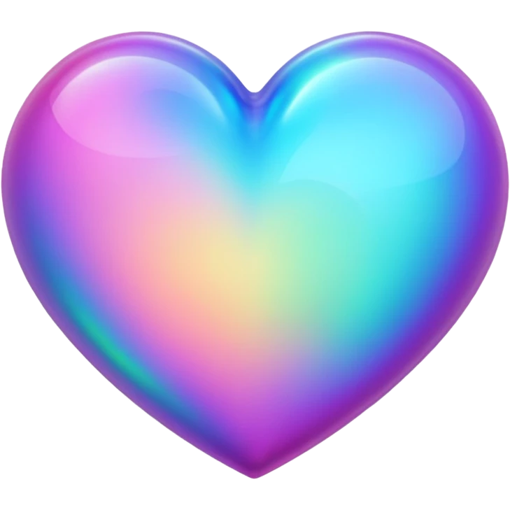 Holographic heart  emoji
