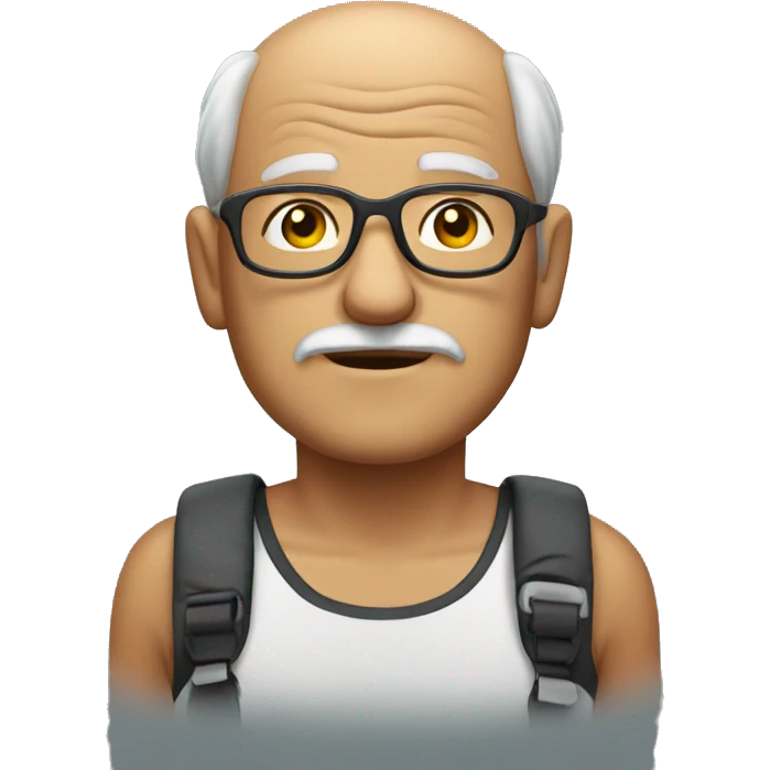 Old man in bike shorts emoji