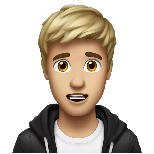 Justin Bieber surprised emoji