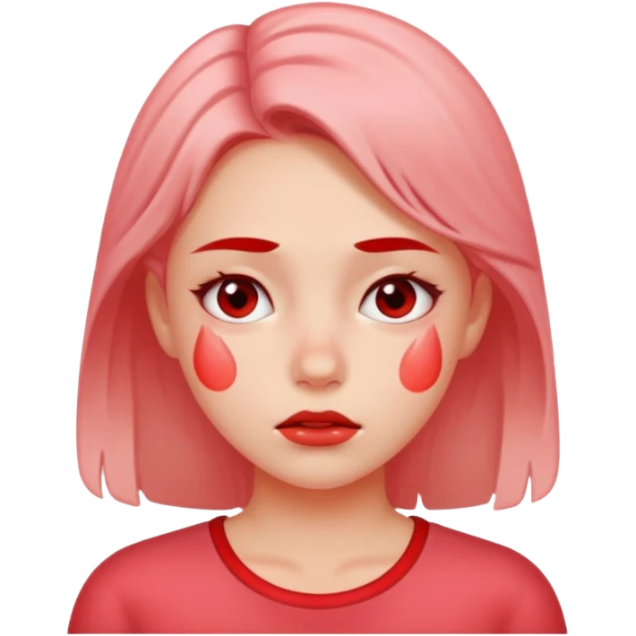 girl sweating a lot emoji