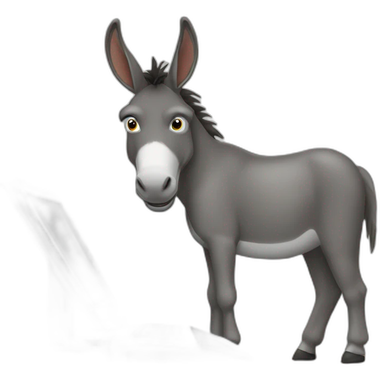 The donkey works at the computer emoji
