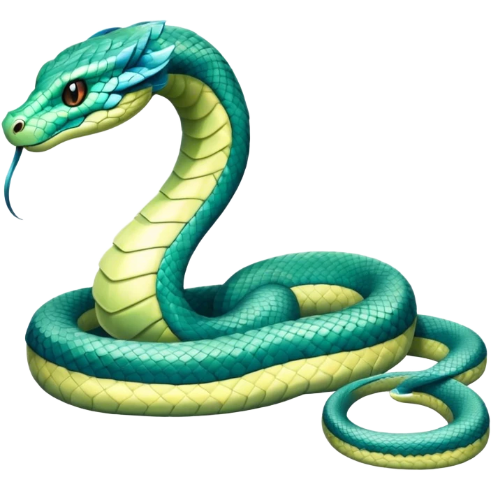 Seviper-Dragonair-Snake-hybrid, full body emoji