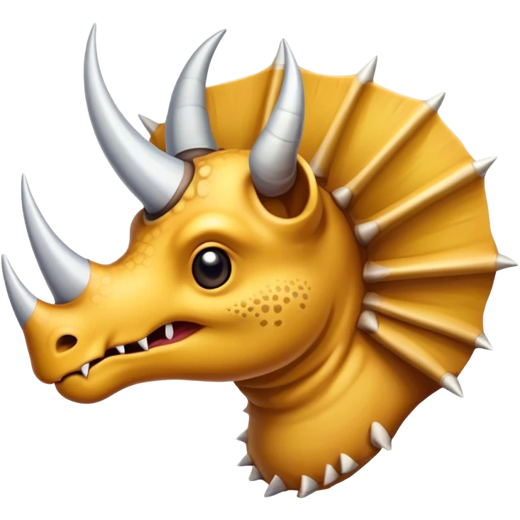 papers pierced with triceratops horm emoji