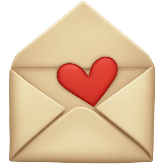 3d Love Letter charm simple emoji