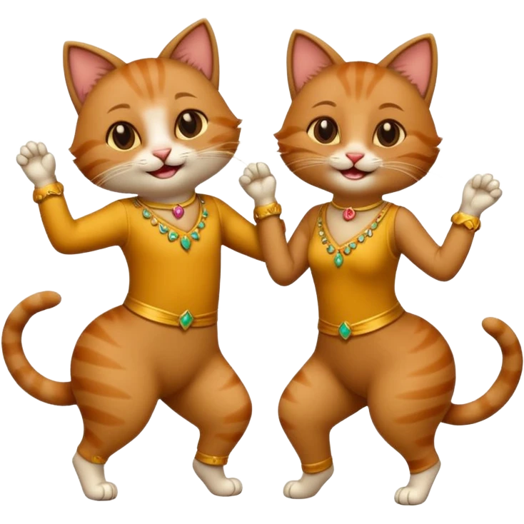 Cats couple salsa dancing  emoji