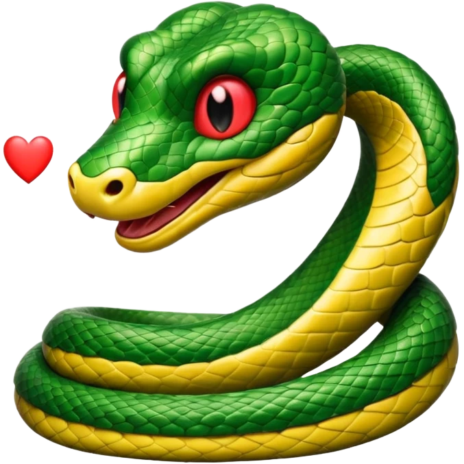 🐍+❤️  merge one emoji and smile snake emoji