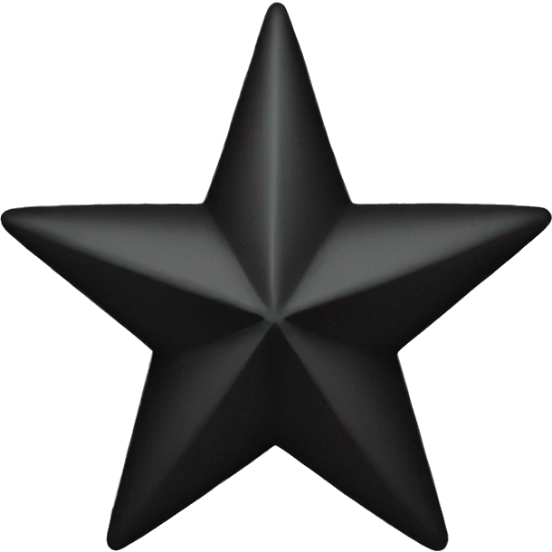 A black star emoji