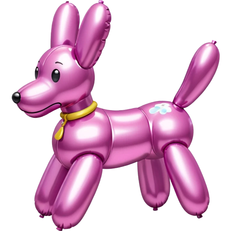 balloon dog, shiny, pink emoji