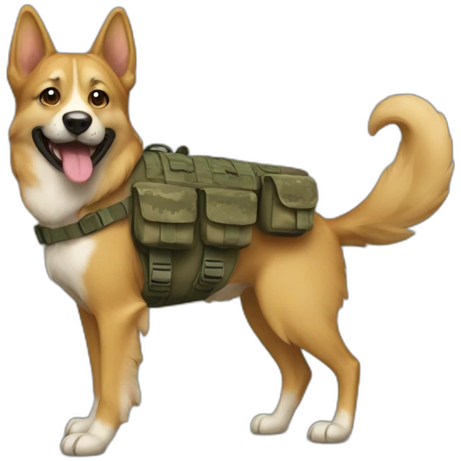 Army-dog emoji