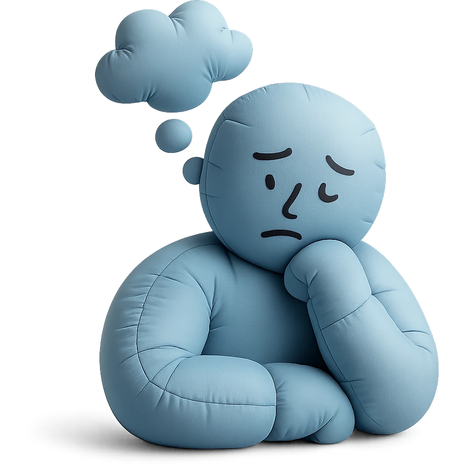 doodle person thinking emoji