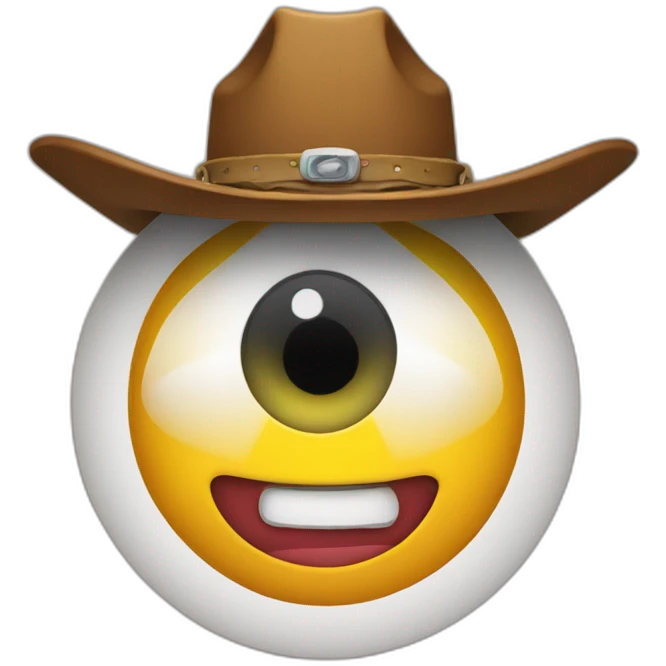 Eyeballs with cowboy hat emoji