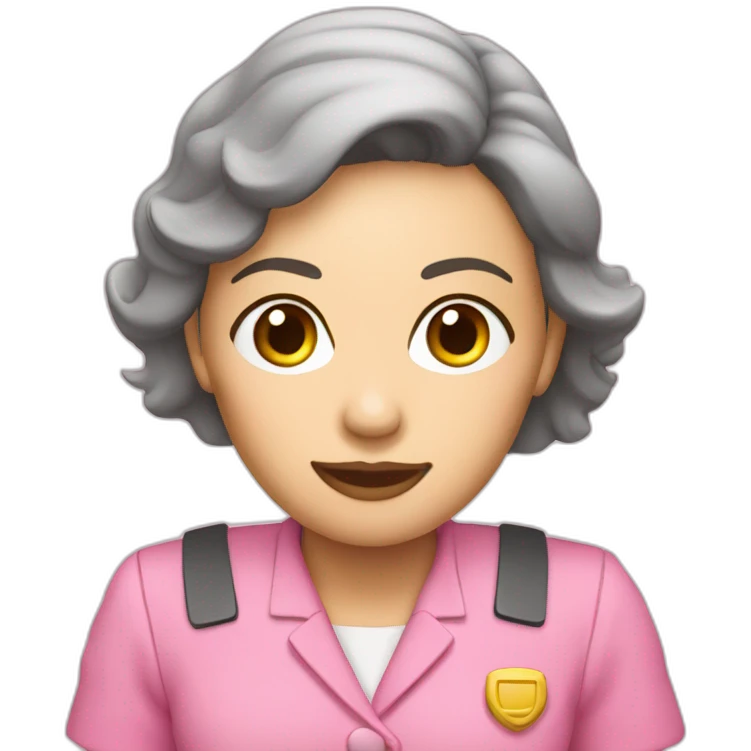 conductrice de voiture habillée en rose emoji