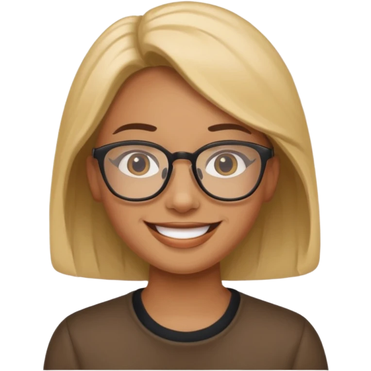 An emoji head with glasses emoji
