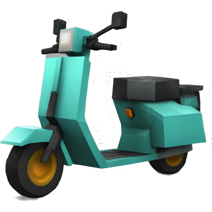 scooter in Minecraft version who look like real scooter but i minecraft style  emoji