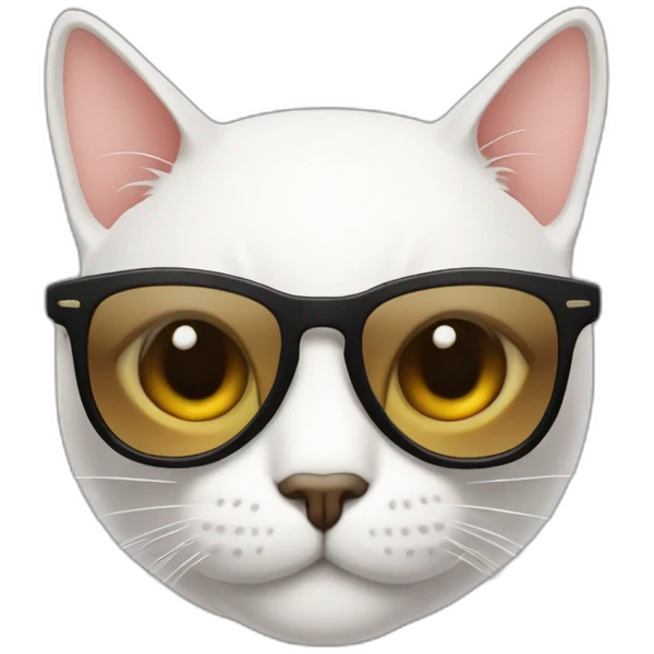 Gato con gafas cool emoji