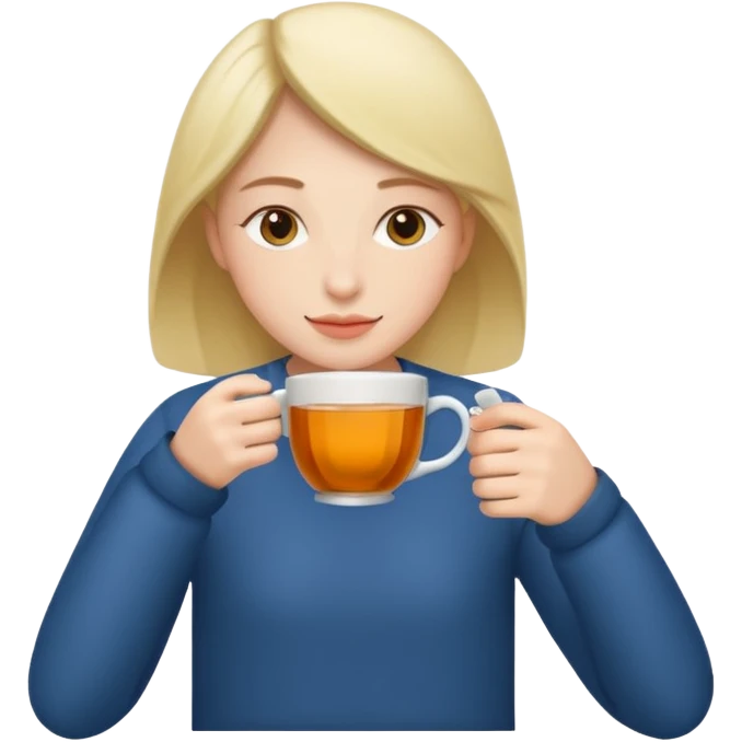 A person drinking tea. emoji