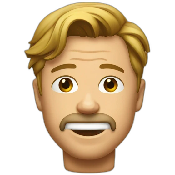 brad pitt sur toilette emoji