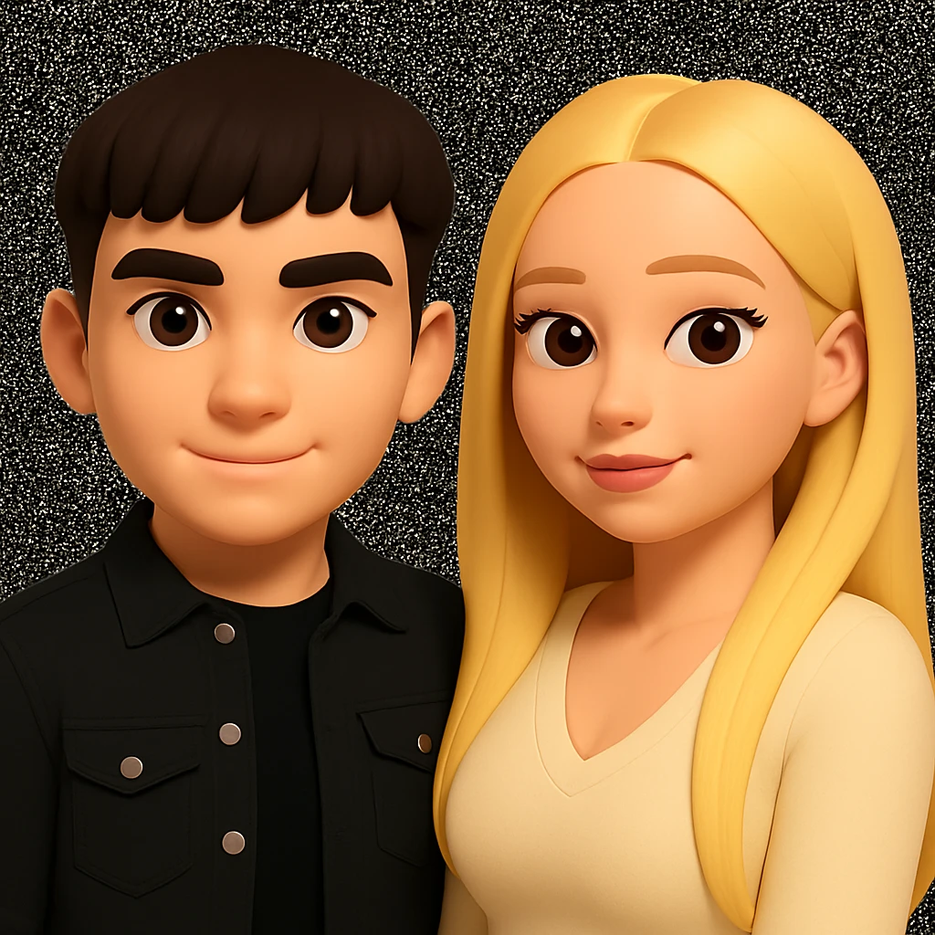 Slightly increase the volume of the upper body of the girl and shift her slightly to the right, preserving the style of the image. emoji