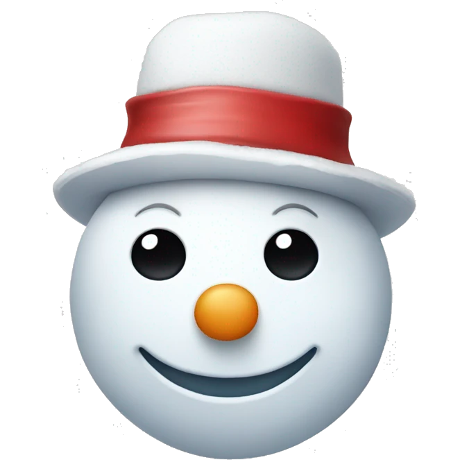 Snowman whit a Christmas hat  emoji