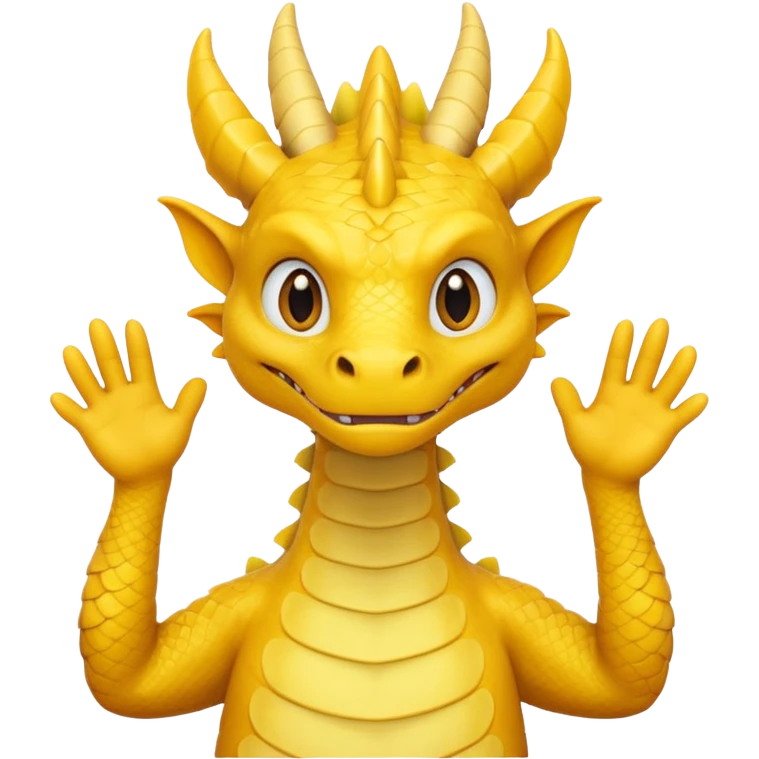 Draw a dragon that has his hands over his head (confused?) like psyduck and a head tilted emoji