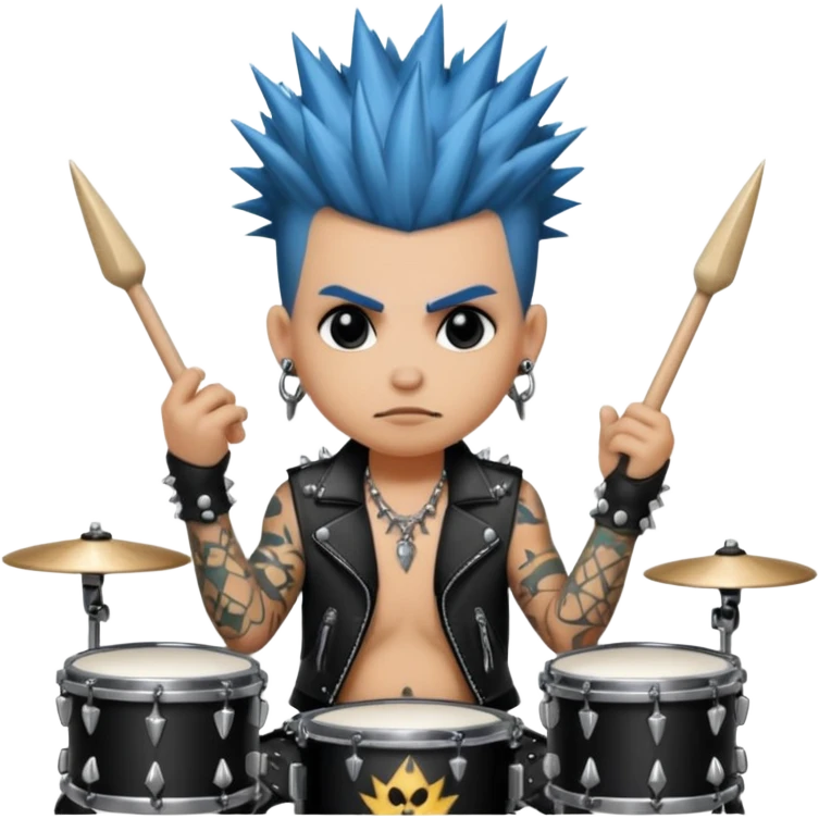 punk animal drummer emoji