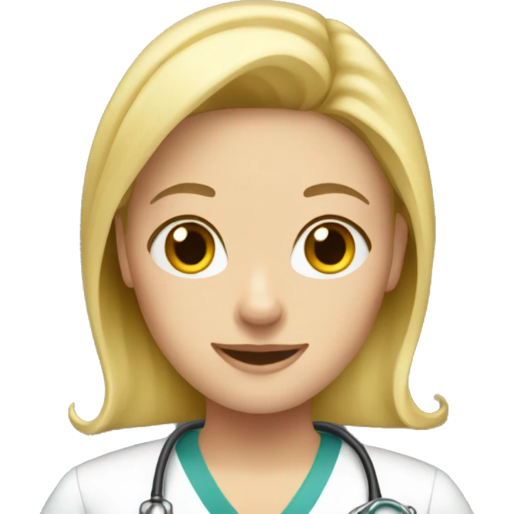 Blonde icu nurse  emoji