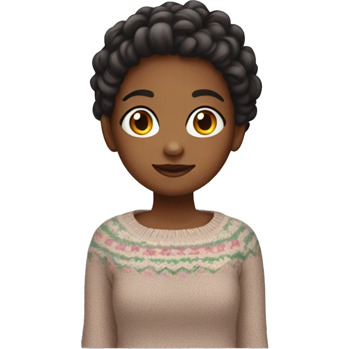 girl wearing cute sweater  emoji