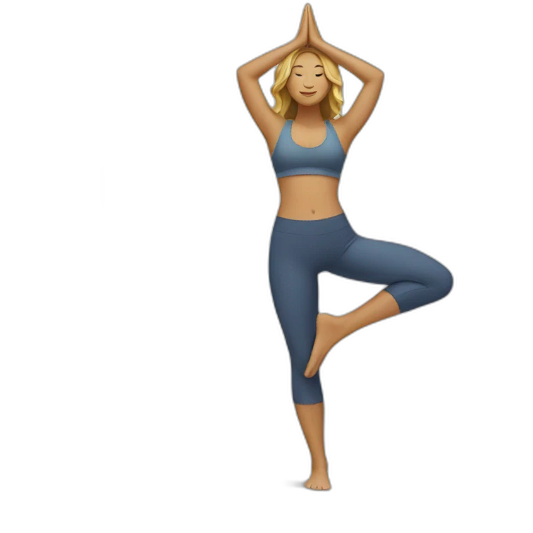 Yoga surf woman emoji