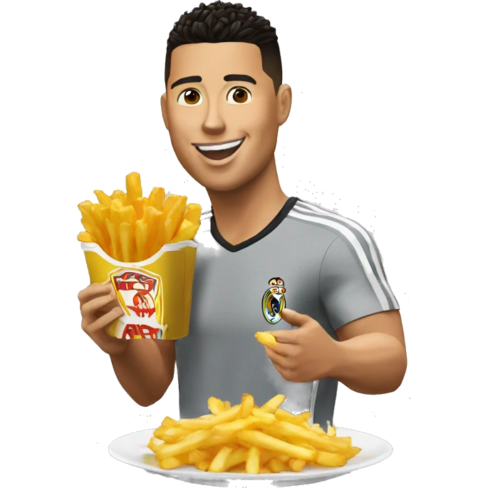 Ronaldo qui mange des frites emoji