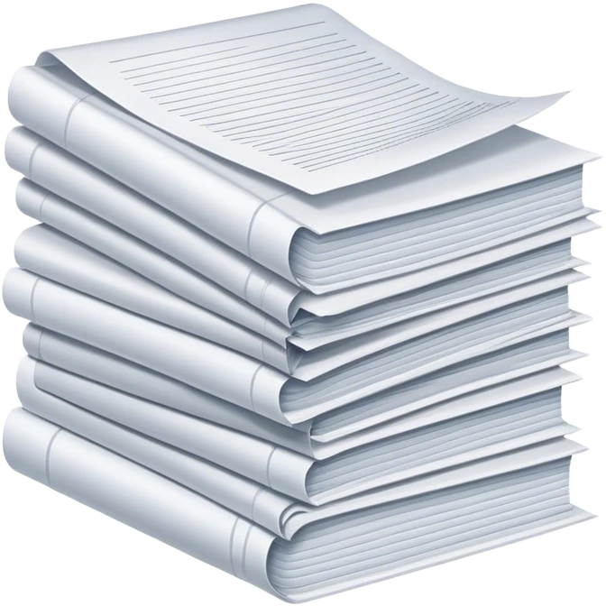a huge amount of papers and documents emoji