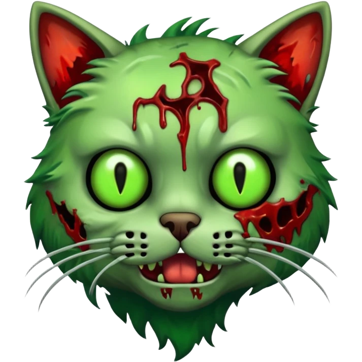 Zombie cat emoji
