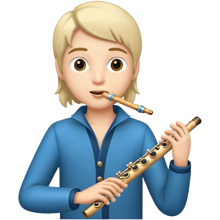 Player of flute emoji