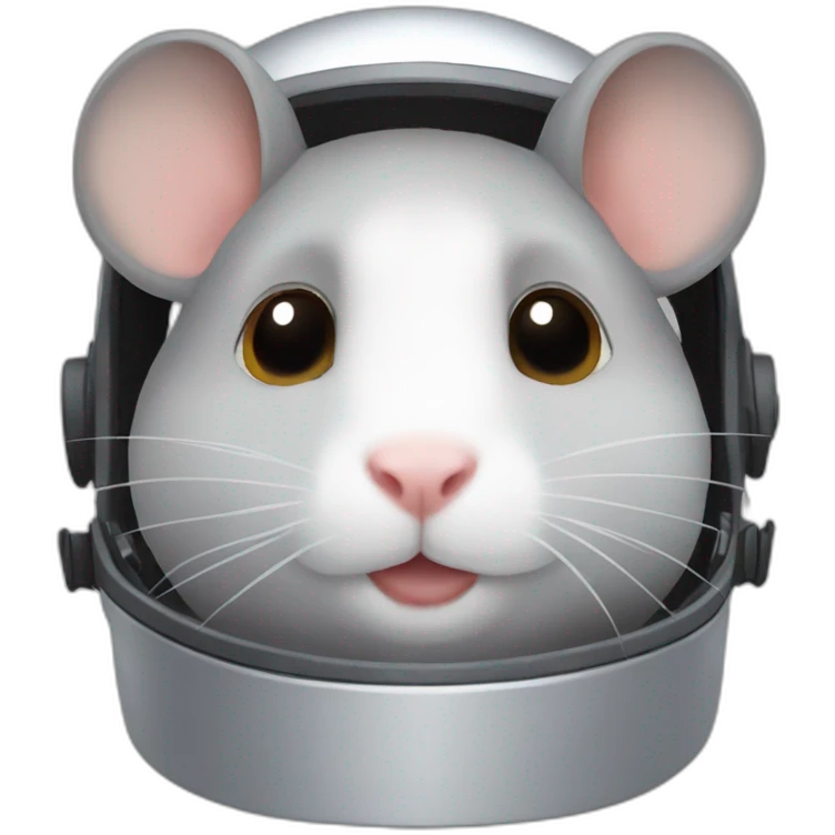 gray-hamster-fullface-helmet emoji