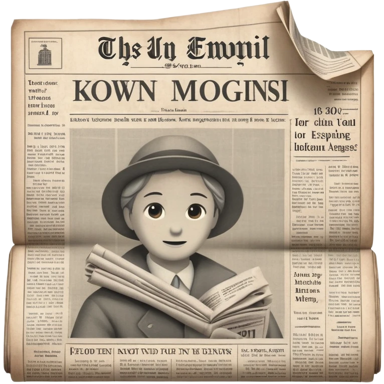 newspaper with headlines folded emoji