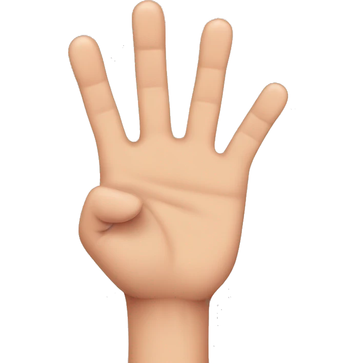 closed five finger hand. only sticking out pinky finger emoji