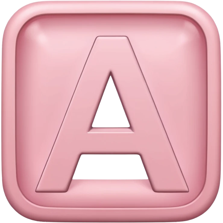 The letter A in a light pink sqaure emoji