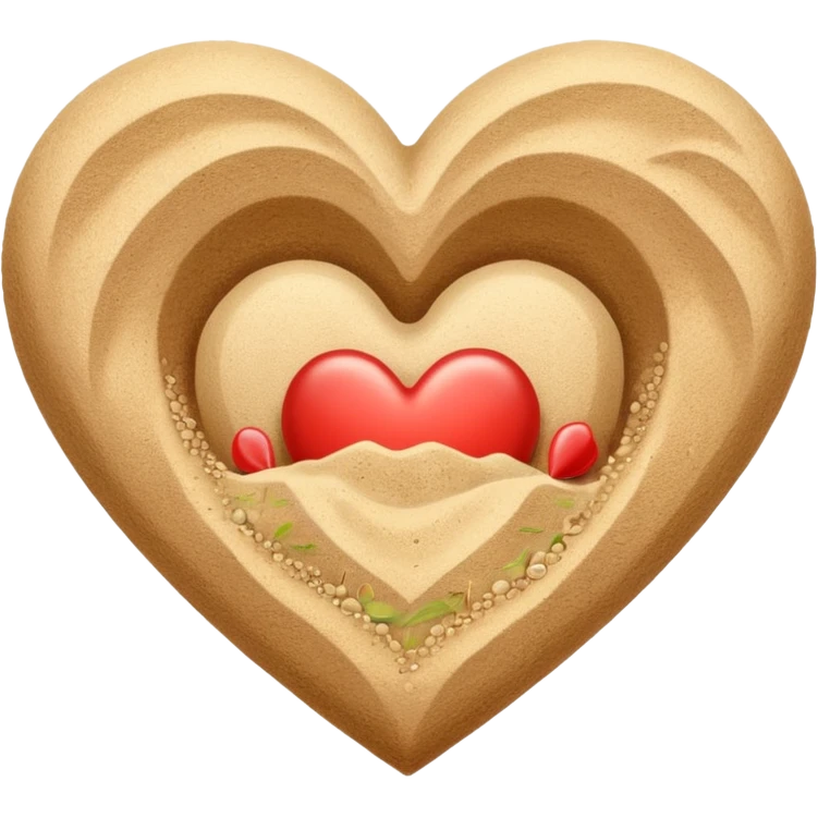 beach themed heart emoji