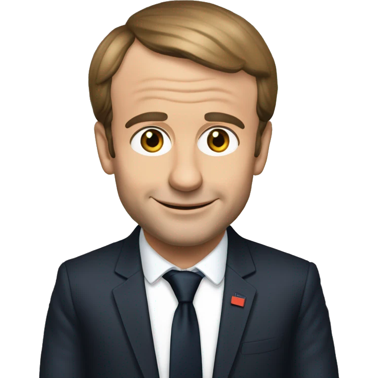 Emmanuel Macron qui promène son chien emoji