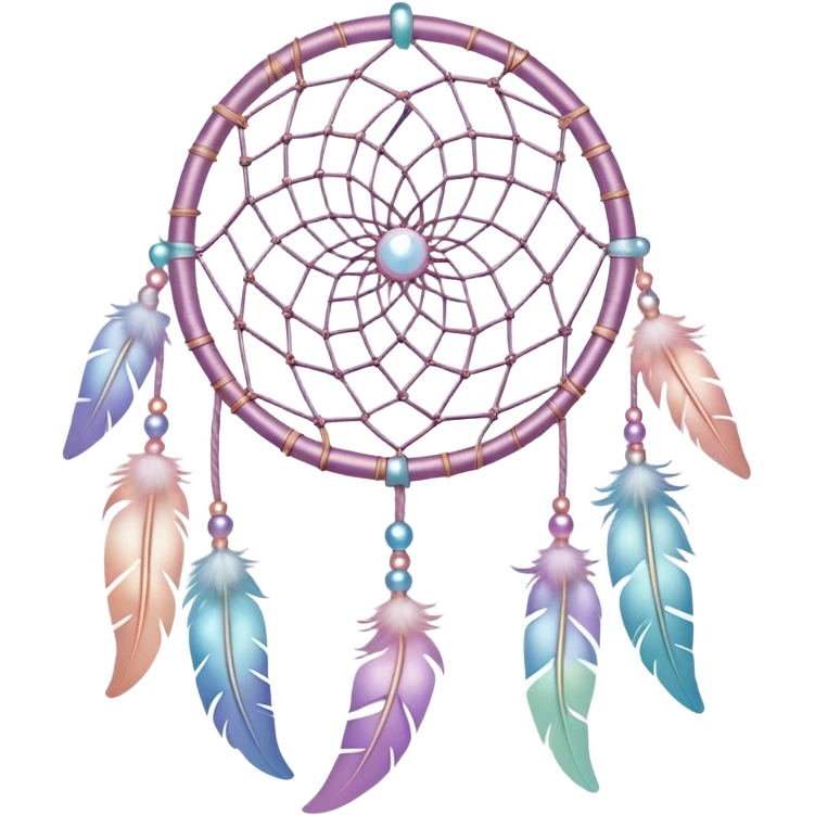 Iridescent pastel dreamcatcher emoji