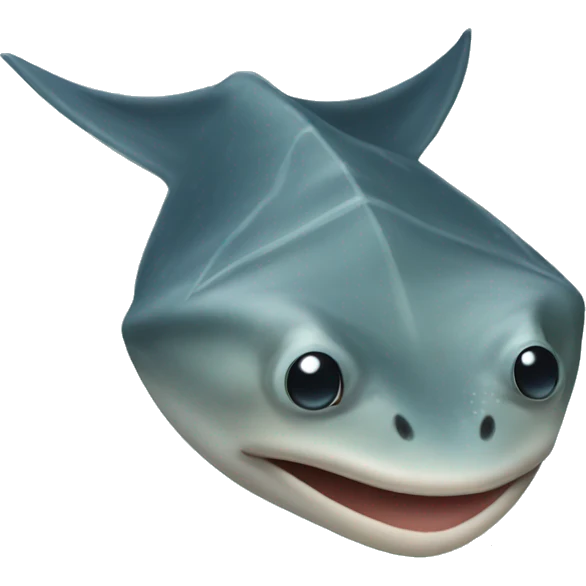 cute stingray doing kissy face emoji