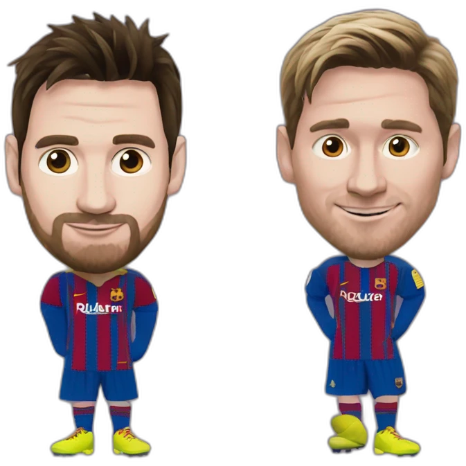 Messi and sketbordig emoji