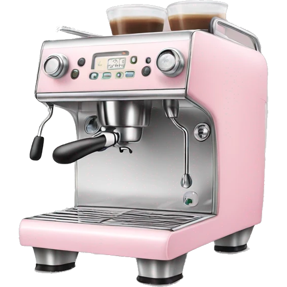 Pastel pink espresso machine emoji