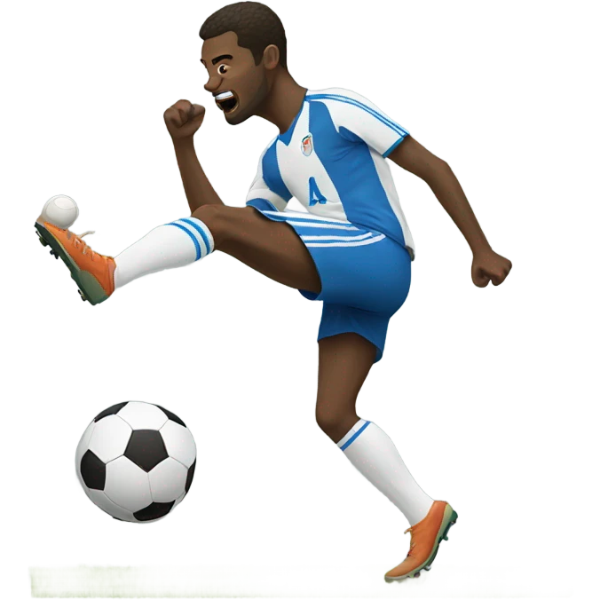 man kicking a ball emoji