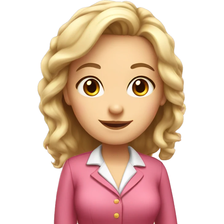 Russian Pink Teacher cute emoji