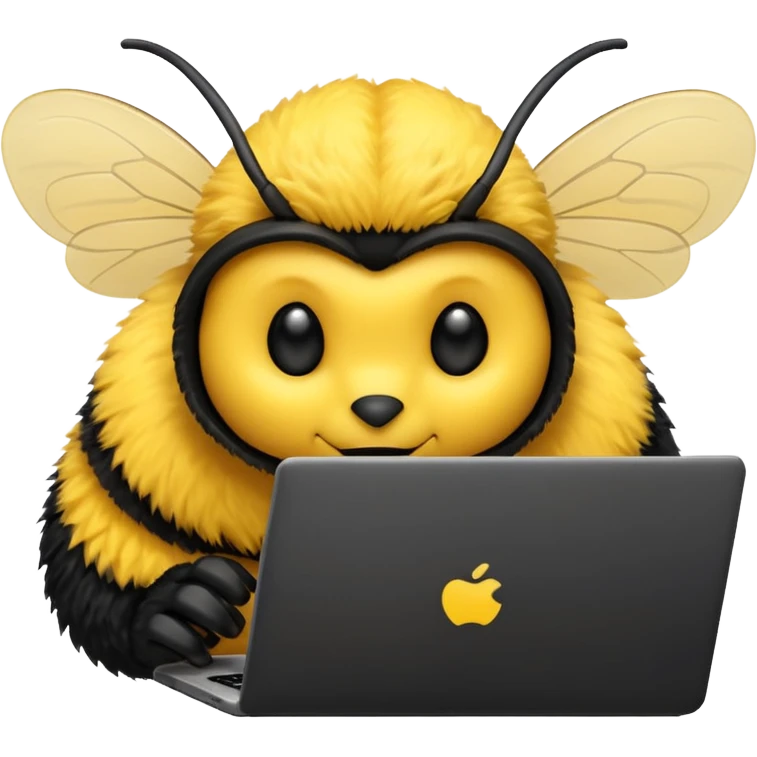 Bumblebee working on a Laptop  emoji